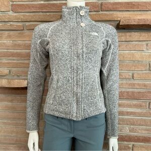 The North Face Women’s Slim Fit Gray Fleece Full Zip Jacket XS